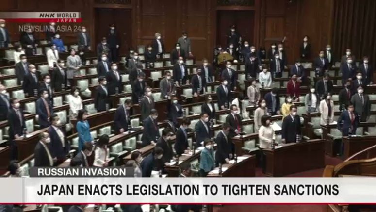 Japan enacts legislation to tighten sanctions on Russia