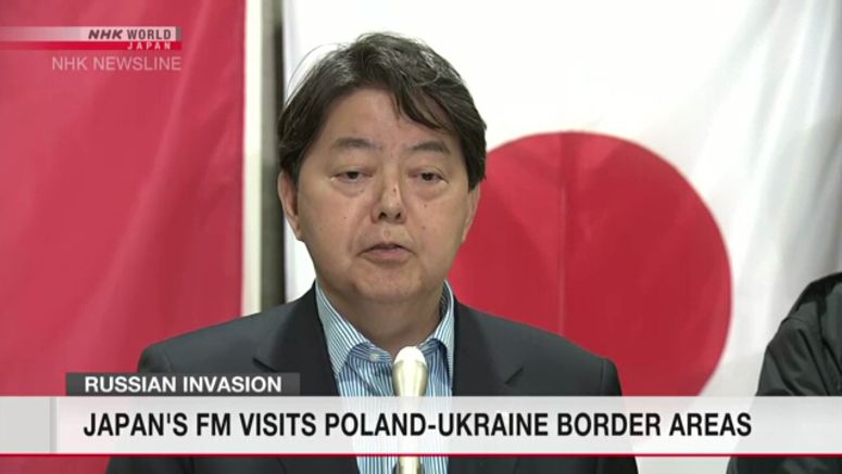 Japan's foreign minister expected to fly back home with evacuees from Ukraine