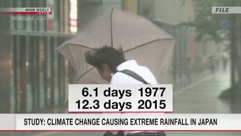 Study: Frequent 'anomalous' rainfall in Japan caused by climate change