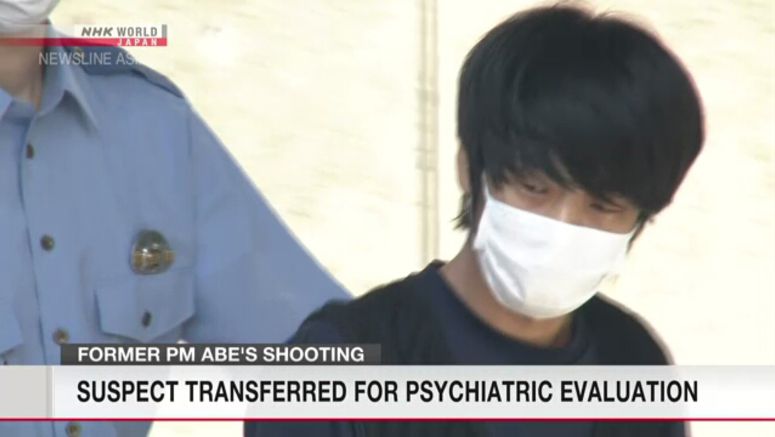 Abe shooting suspect transferred for psychiatric evaluation