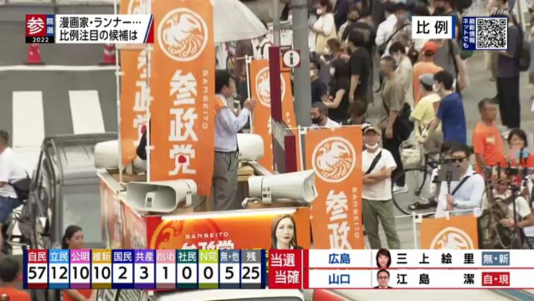 New party, Sanseito, projected to win a seat for first time