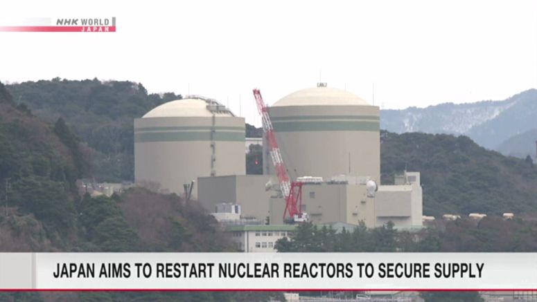 Japan aims to restart more nuclear reactors to secure supply