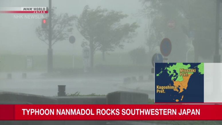 Typhoon Nanmadol rocks southwestern Japan