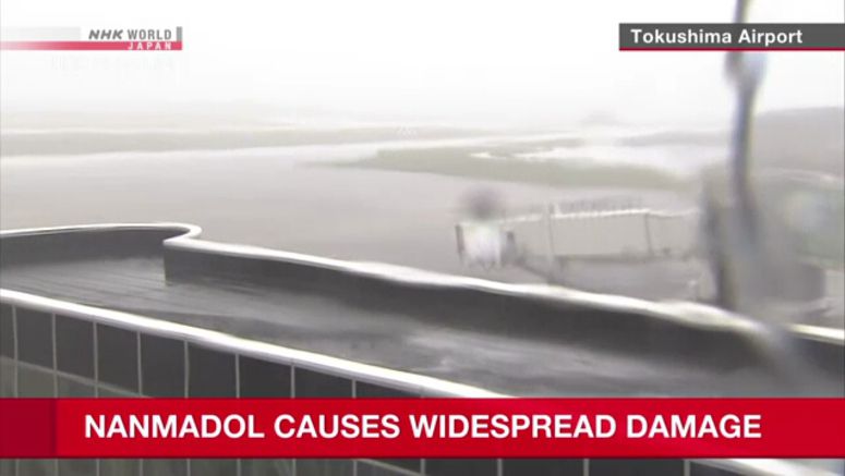 Nanmadol causes cancelations of flights in Japan