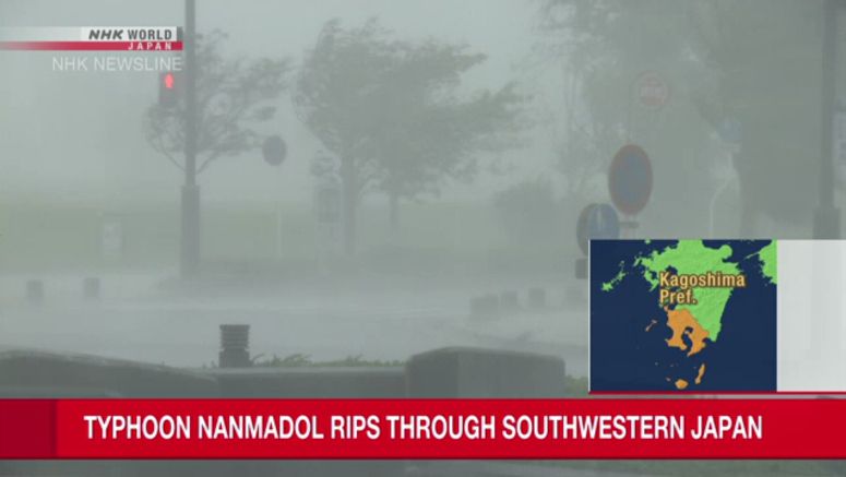 Typhoon Nanmadol rips through southwestern Japan