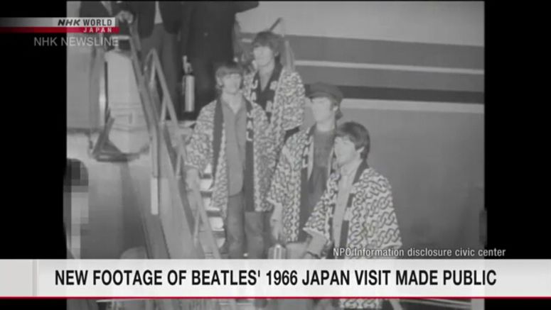 New footage of Beatles' 1966 visit to Japan made public
