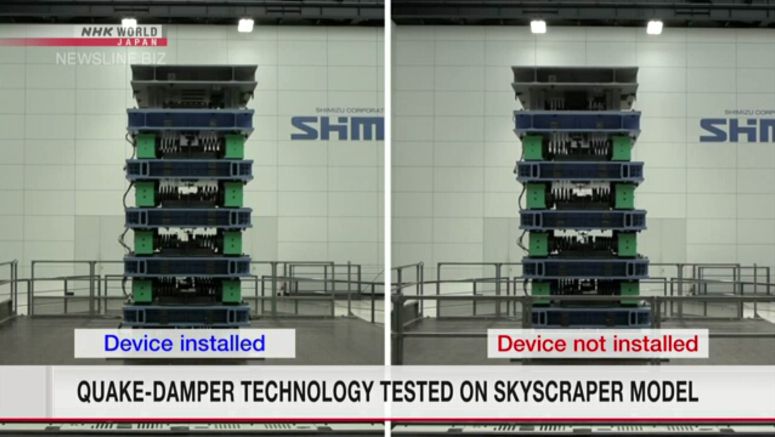 Earthquake damper technology tested on skyscraper replica