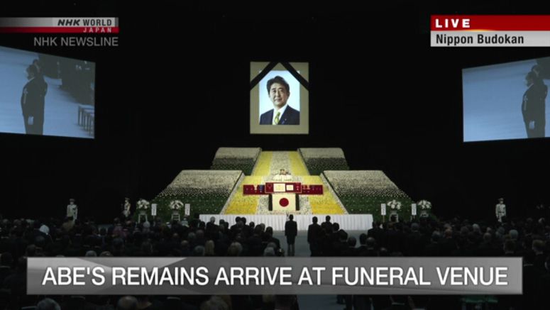 Former Japanese Prime Minister Abe's state funeral begins