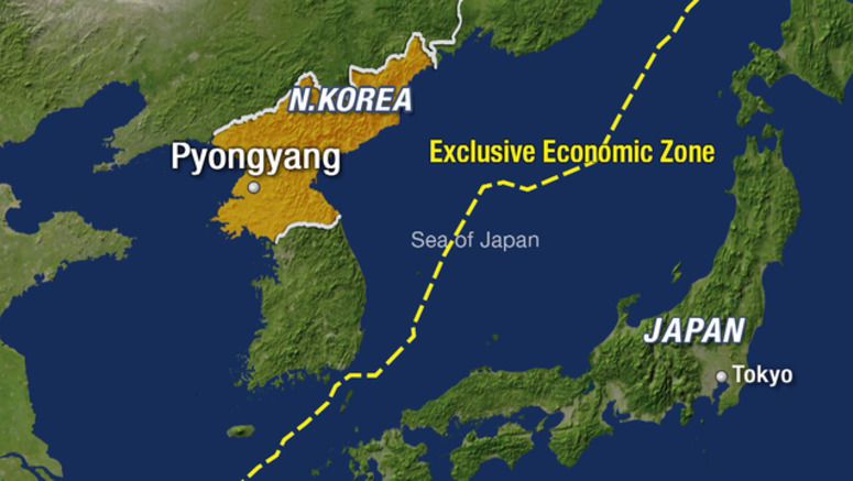 N.Korea missile fell outside Japan's EEZ
