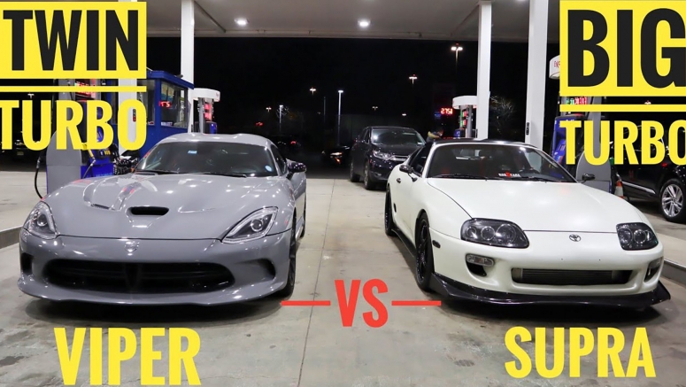 800 HP Toyota Supra Doesn't Stand A Chance Against 1,300 HP Dodge Viper