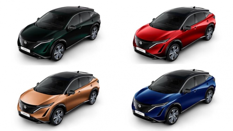 2022 Nissan Ariya will come in real colors, plus some shades of grey