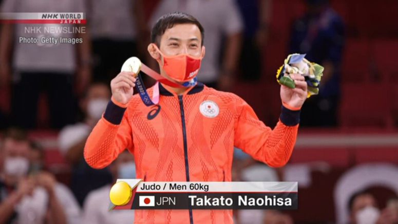 Judoka Takato wins Japan's first gold