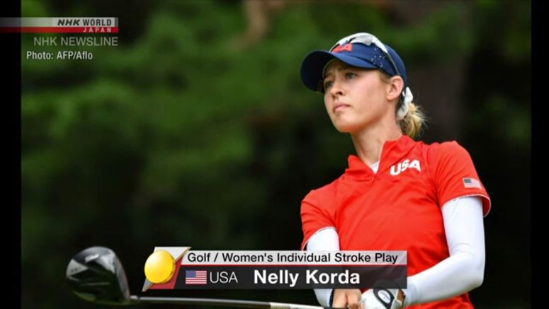 Nelly Korda strikes gold for US in women's golf