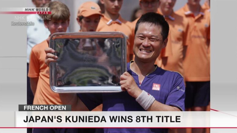 Japan's wheelchair tennis star Kunieda wins his 8th French Open title