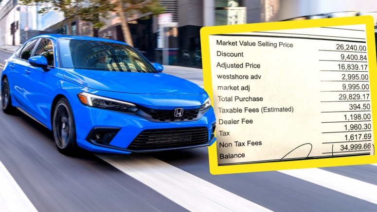 This Florida Honda Dealer Gave A $9,400 Discount On A 2023 Civic Followed By A $10,000 Markup And $3,000 Fee